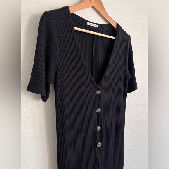 Reformation Jeans Black Camille Ribbed Knit Jumpsuit Size large - Picture 6 of 15
